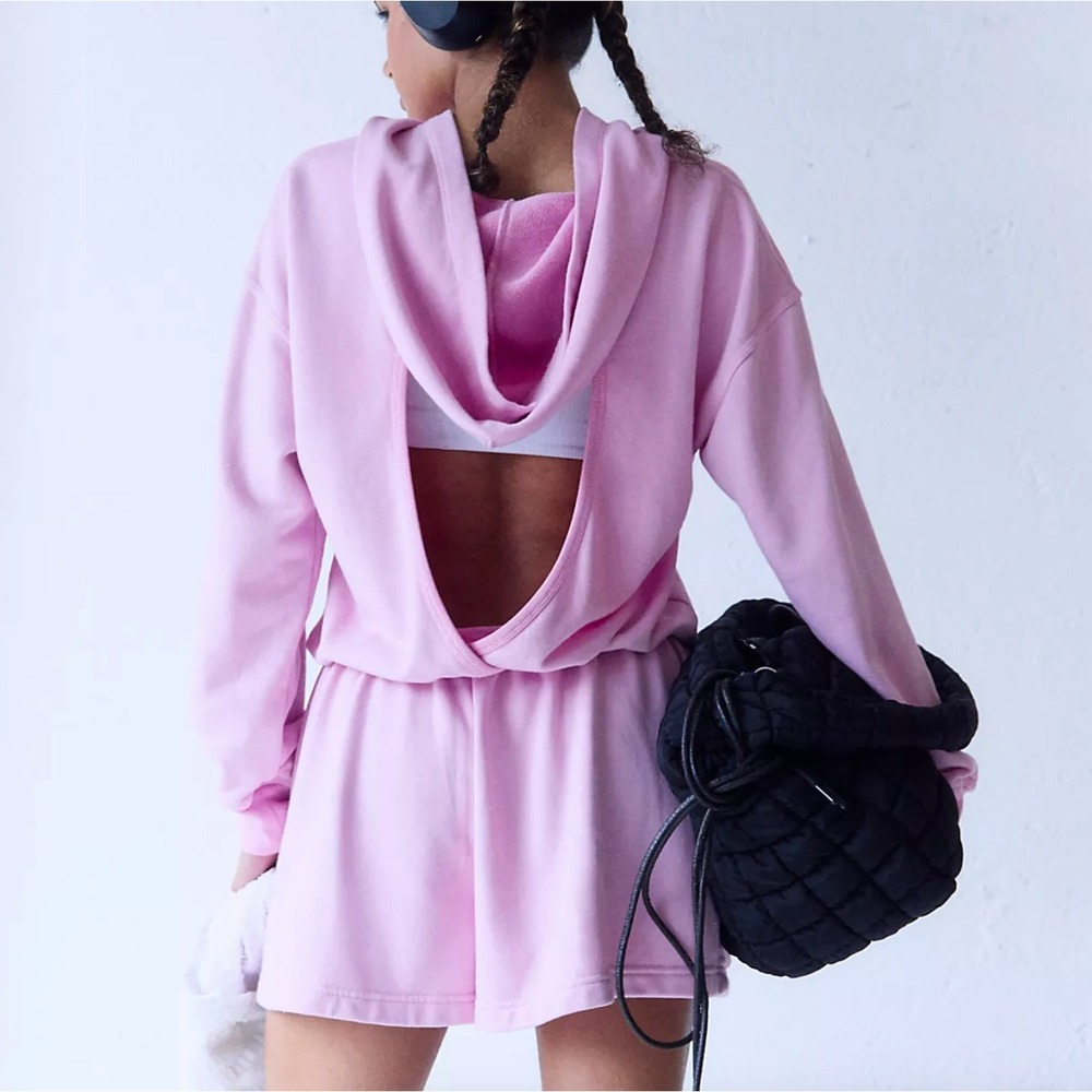 FP Movement Such A Flirt Open Back Romper in Pink sz M